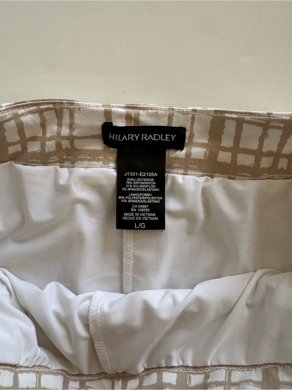 Hilary Radley White Top with Tan Plaid Golf Skort - Picture 6 of 8